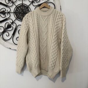 .James Pringle Sweater Cream Mens Large